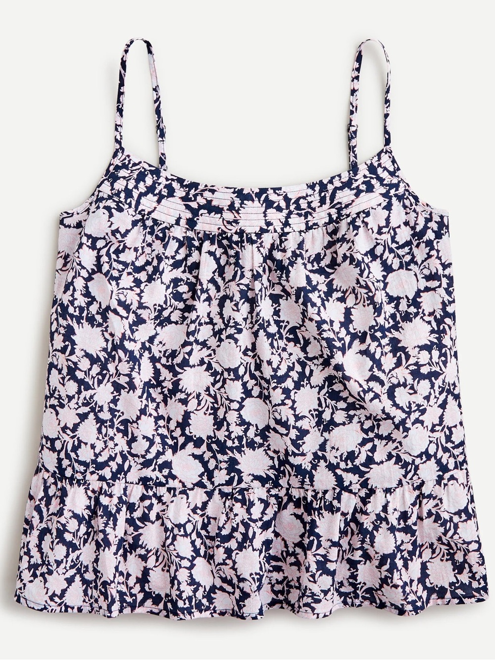 J. Crew Crinkle Cotton Tank Top - Rose Vines
